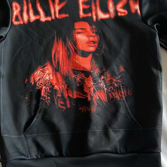 Billie Eilish Spooky Ghoulish Hoodie Halloween Sweatshirt pullover sz S - Picture 10 of 11